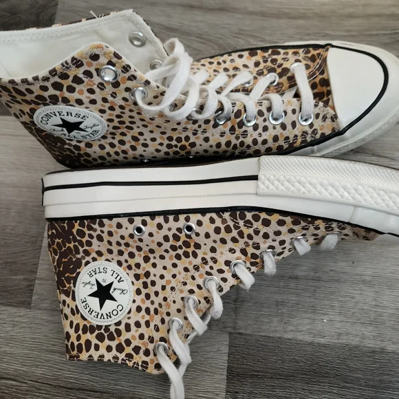 Converse Chuck Taylor All Star Leopard High Top Sneakers Women 10.5 Men 8.5 - Picture 8 of 12